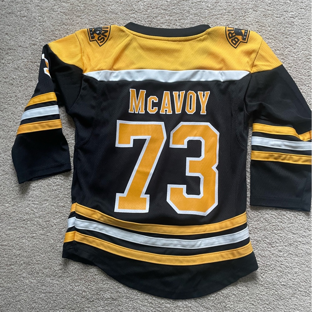 Black and Yellow Kids Hockey Jersey
